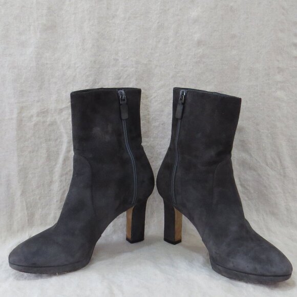 Stuart Weitzman Suede Leather Boots SIZE 8 Gray - Picture 7 of 13